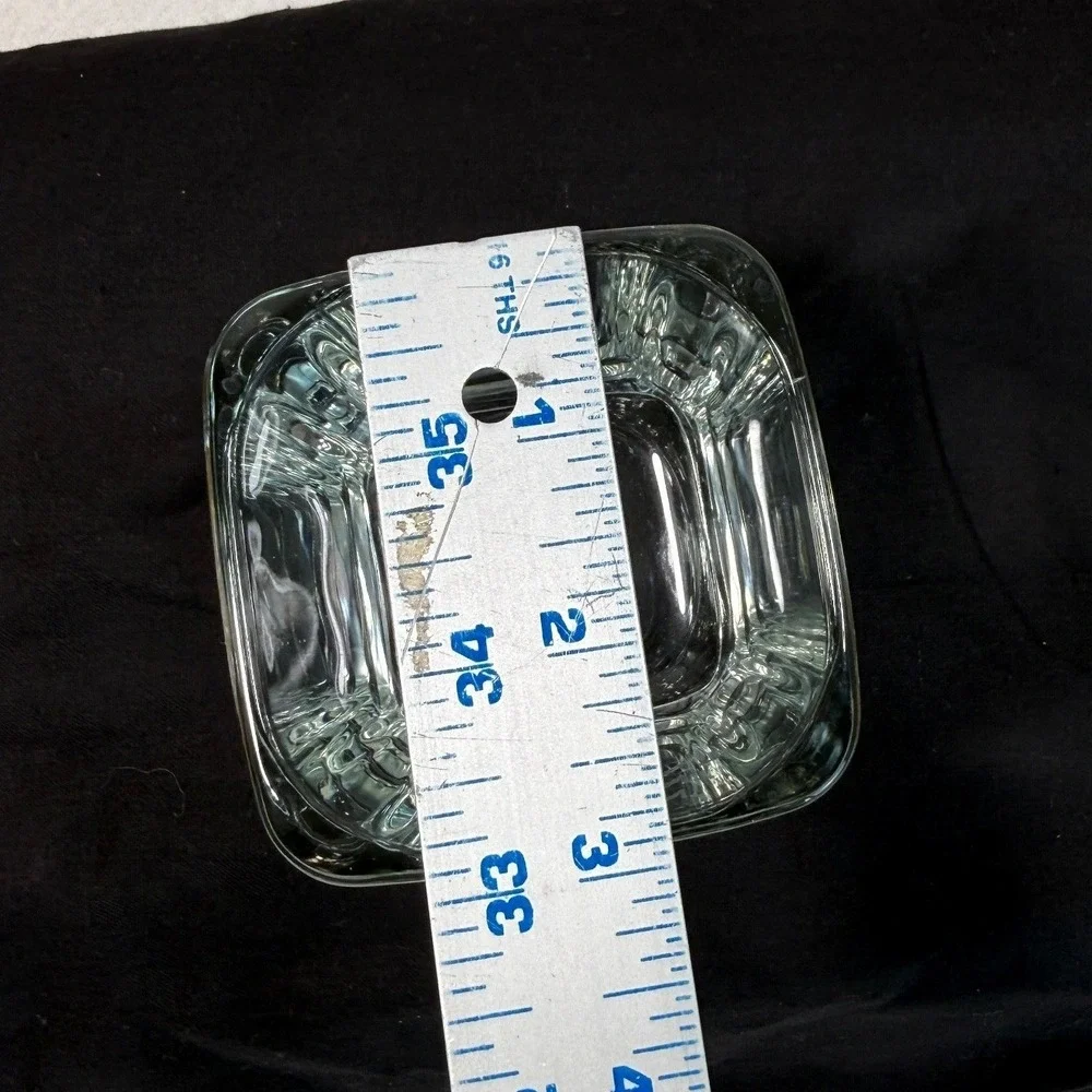 Defiant Whisky Square Rocks Glass Etched Logo Clear Heavy Base Barware 4in